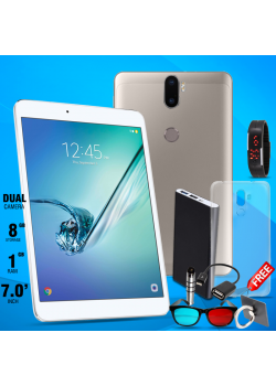 C idea, Tablet 7 Inch, With 7 items Free Android 4.2.2, 8GB, Wi-Fi, Dual Core, Dual Camera